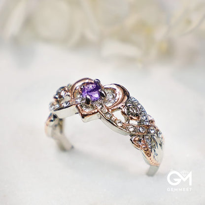 February Amethyst Birthstone Ring