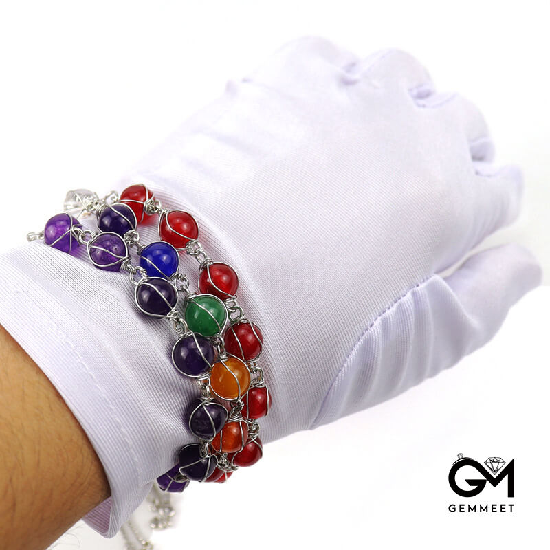 Crystal Bead Push-pull Adjustable Bracelet