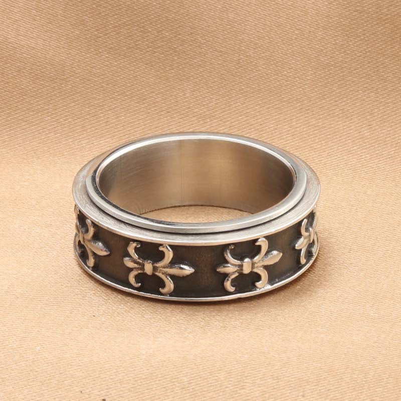 Children's Flower Cross Retro Trendy Men's Ring