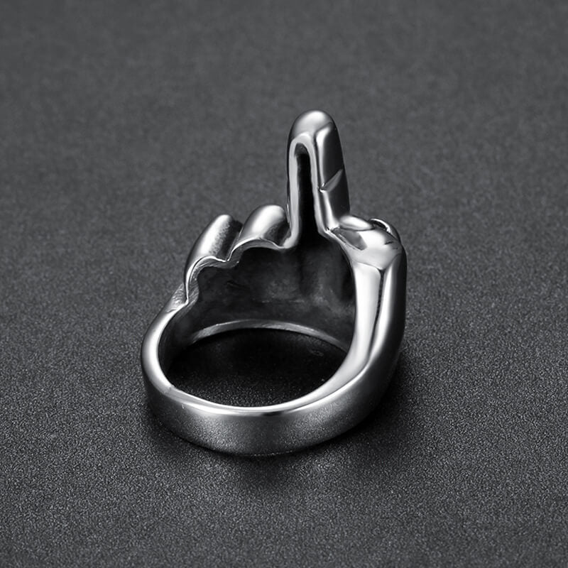 Vintage Fist Middle Finger Ring