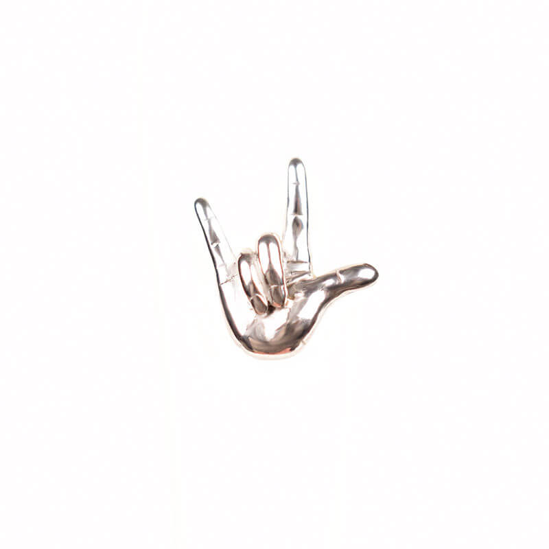 Peace & Love Trendy Gesture Stud Earrings