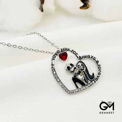 Heart Zircon Couple Necklace