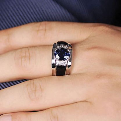 Men's Sapphire Stylish Minimalist Ring