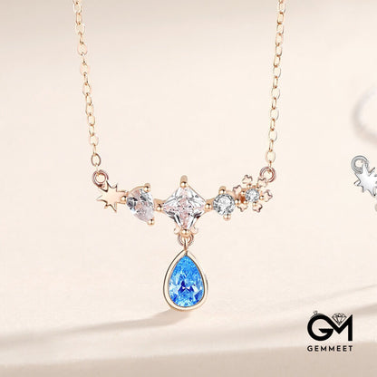 Fairy Tears Water Drop Shaped Zircon Necklace