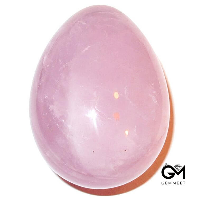 Easter Rose Quartz Dancing Star Crystal Egg