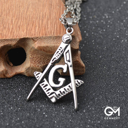 Titanium Steel Masonic Necklace for Men