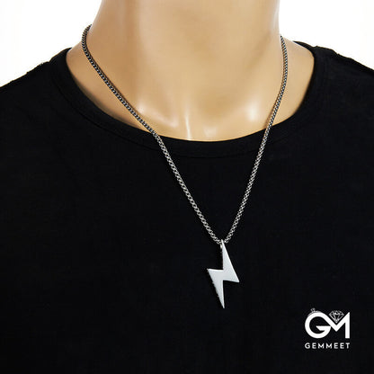 Titanium Steel Hip Hop Lightning Necklace