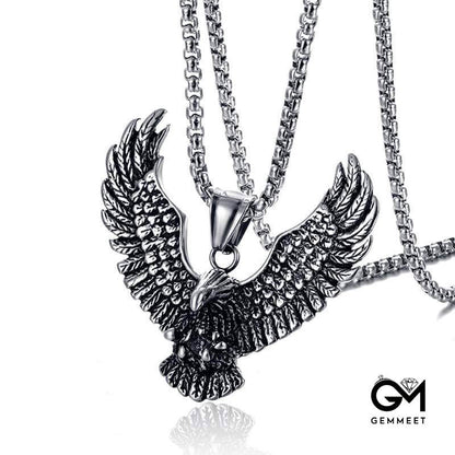 Stainless Steel Eagle Wings Necklace