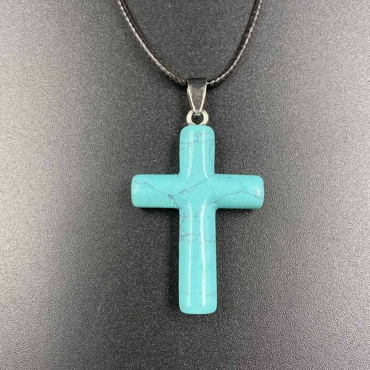 Colour Crystal Cross Healing Pendant