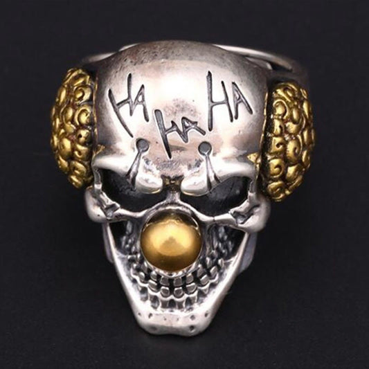 Men's Clown Skull Ring