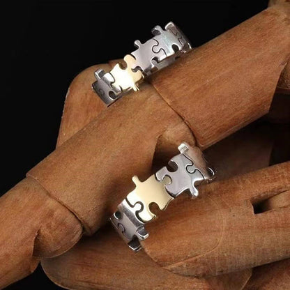 "You are an integral part of me" - Couple Puzzle Ring