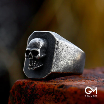 Vintage Punk Stainless Steel Three-dimensional Skull Ring