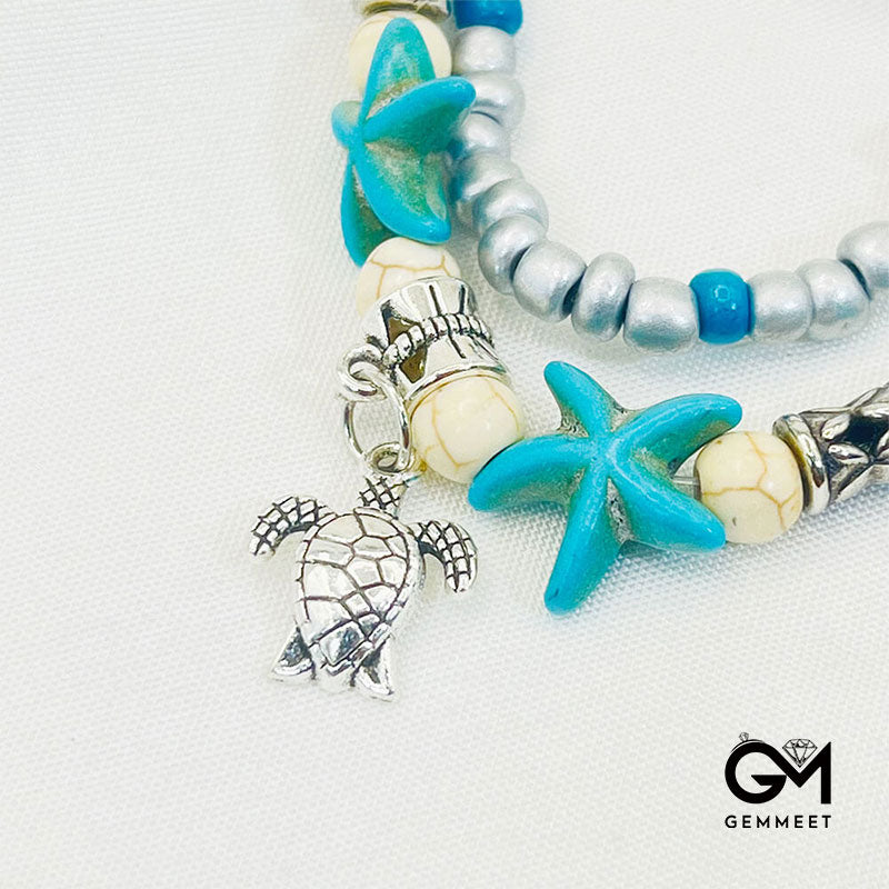 Turquoise Turtle Symbol Sea Turtle Bracelet Anklet