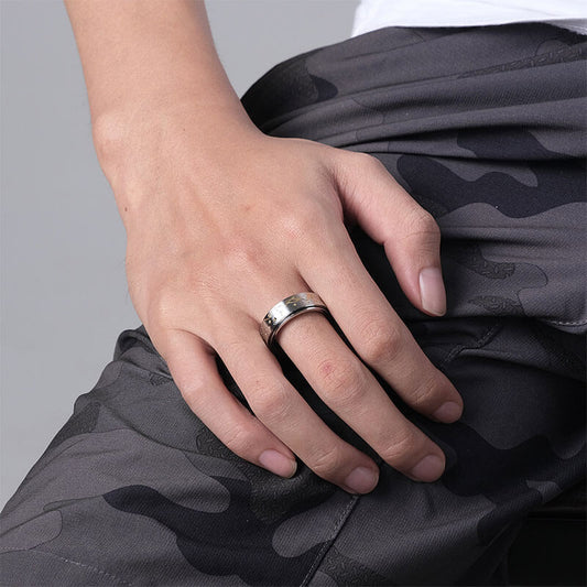 Release Stress Moon & Star Rotatable Ring