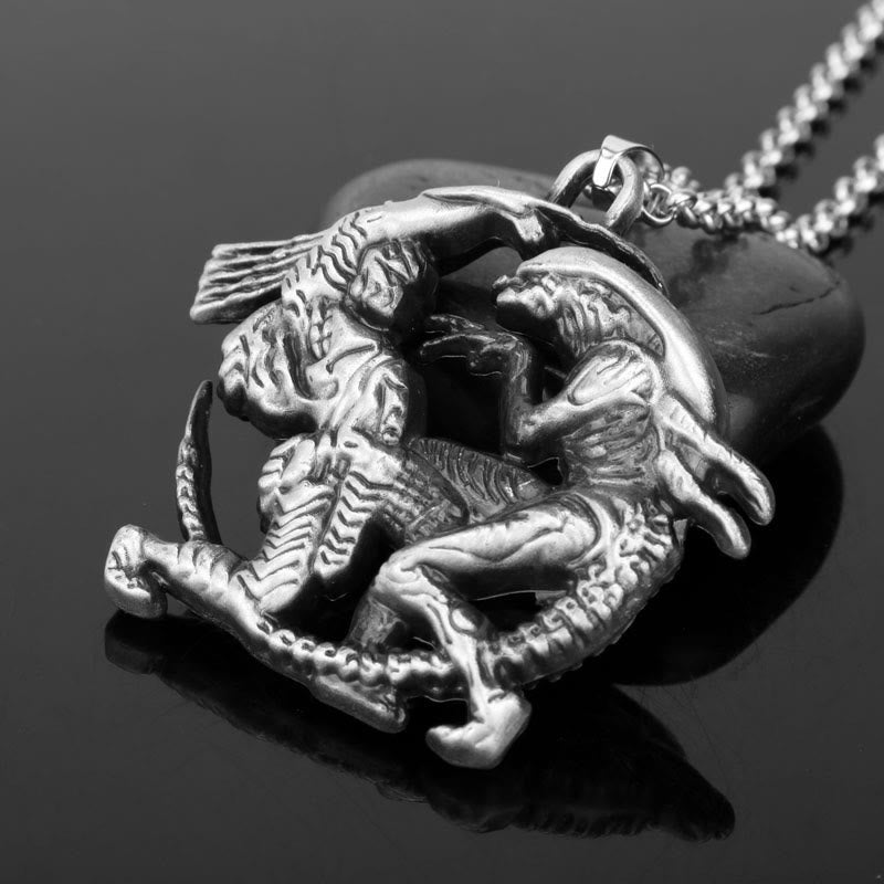 Alloy Aliens Predator Pendant Necklace