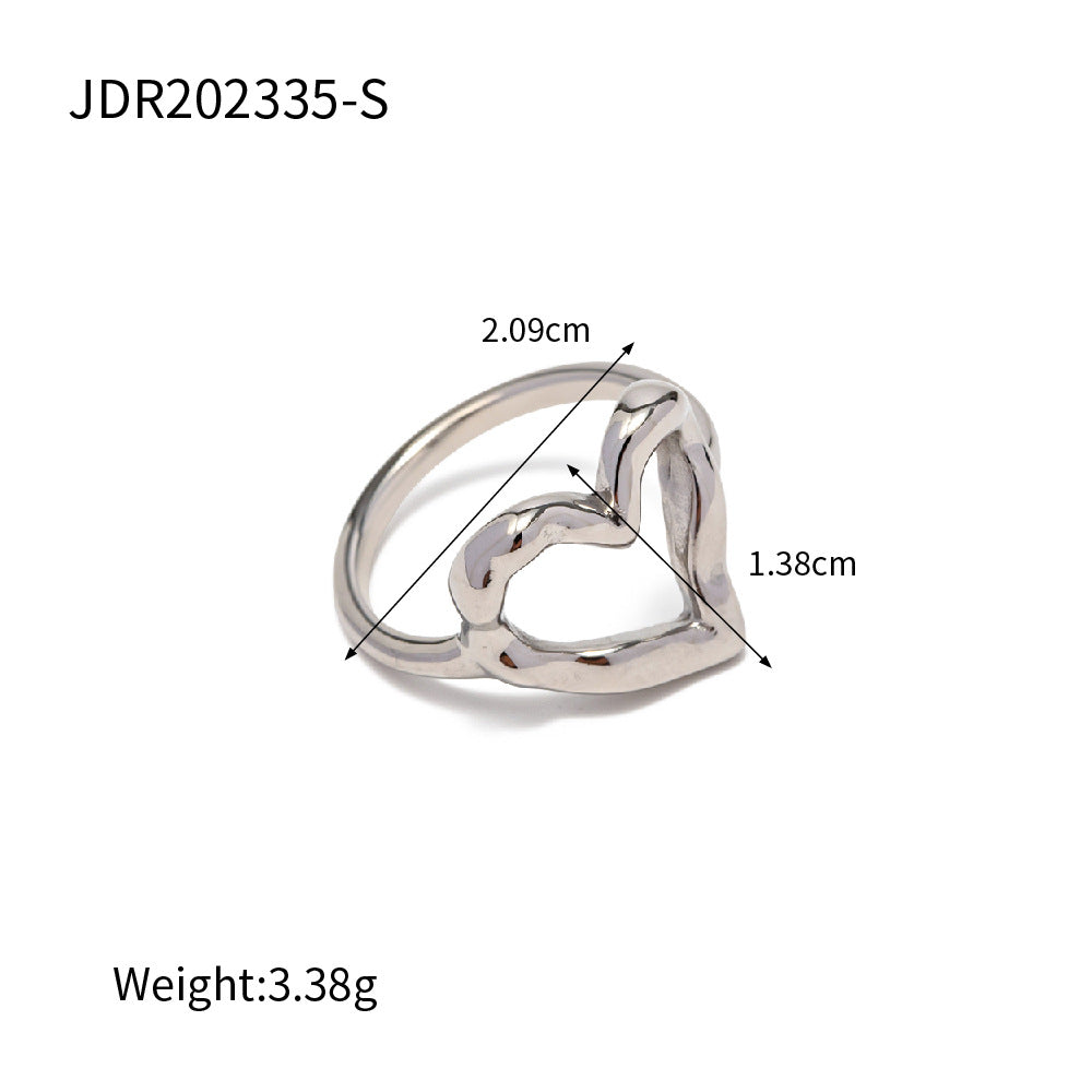 Love Titanium Steel Gold-plated Ring