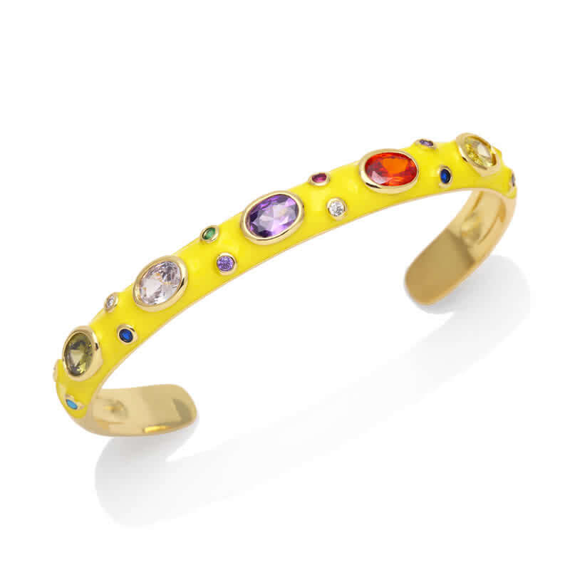 Cute Candies Color Stones Cuff Bangcle