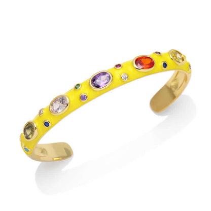 Cute Candies Color Stones Cuff Bangcle