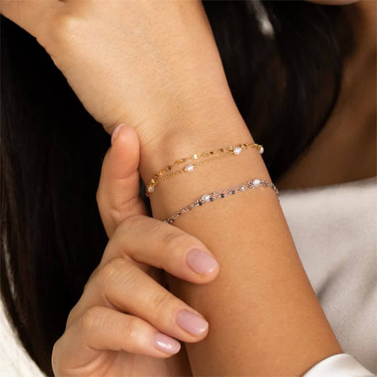 Women's Chic Beaded Pearl Wrap Bracelet