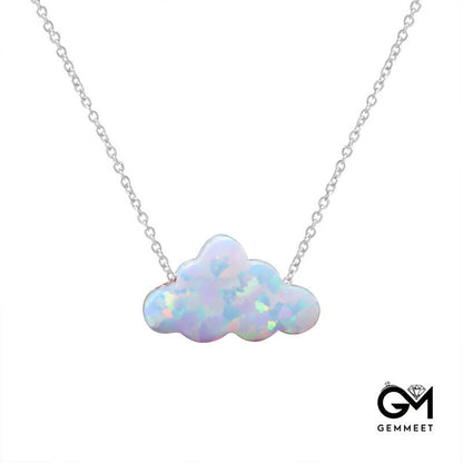 Small Opal Cloud Lightning Necklace