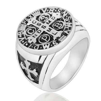 Retro Cross-shaped Punk Domineering Ring for Men