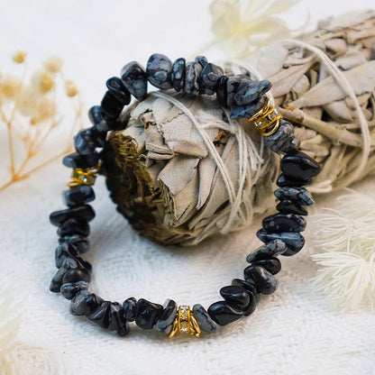 Irregular Stone Crystal Crushed Beads Bracelet