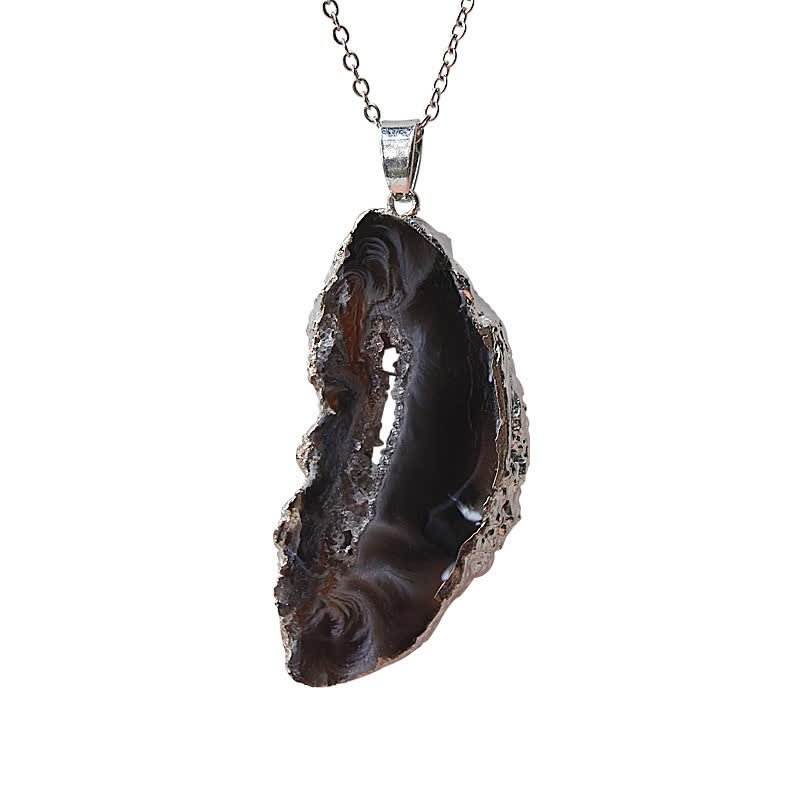 Natural Agate Geode Necklace