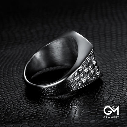 Personality Mesh Woven Men's Ring