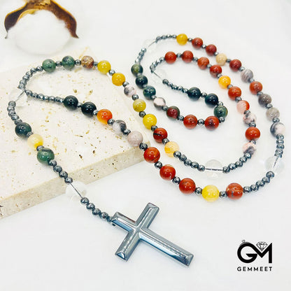 Mookaite Beads Rosary Mala Long Necklaces