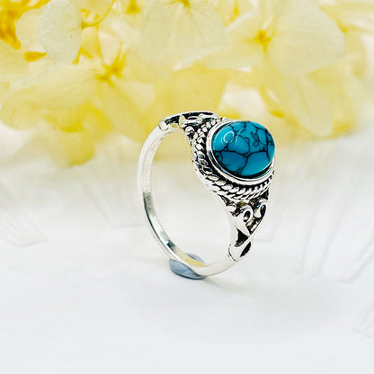 Vintage Green Turquoise Ring