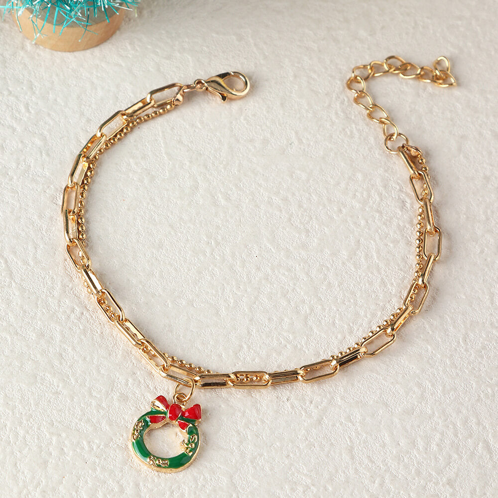 Christmas Simple Chain Pendant Christmas Bracelet