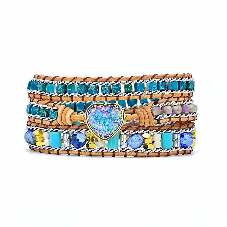 Emperor Stone Heart Wrap Bracelet