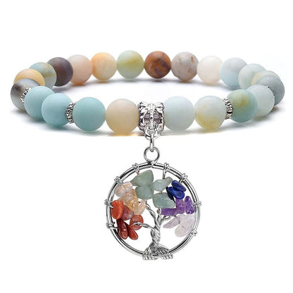 Chakra Tree Of Life Amethyst Bracelet