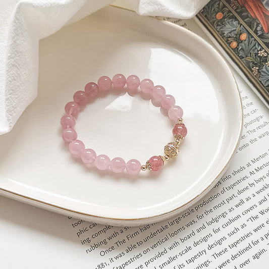 Strawberry Quartz Love Gemstone Bracelet