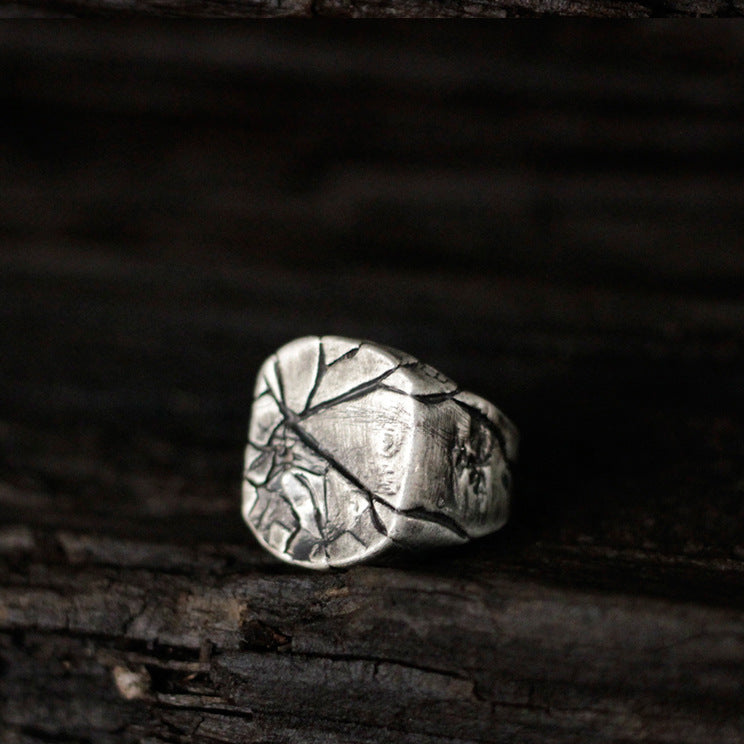 Vintage Men's Cracked Ring