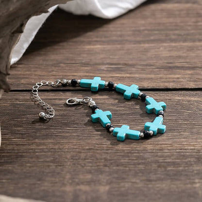 Turquoise Cross Protection Bracelet