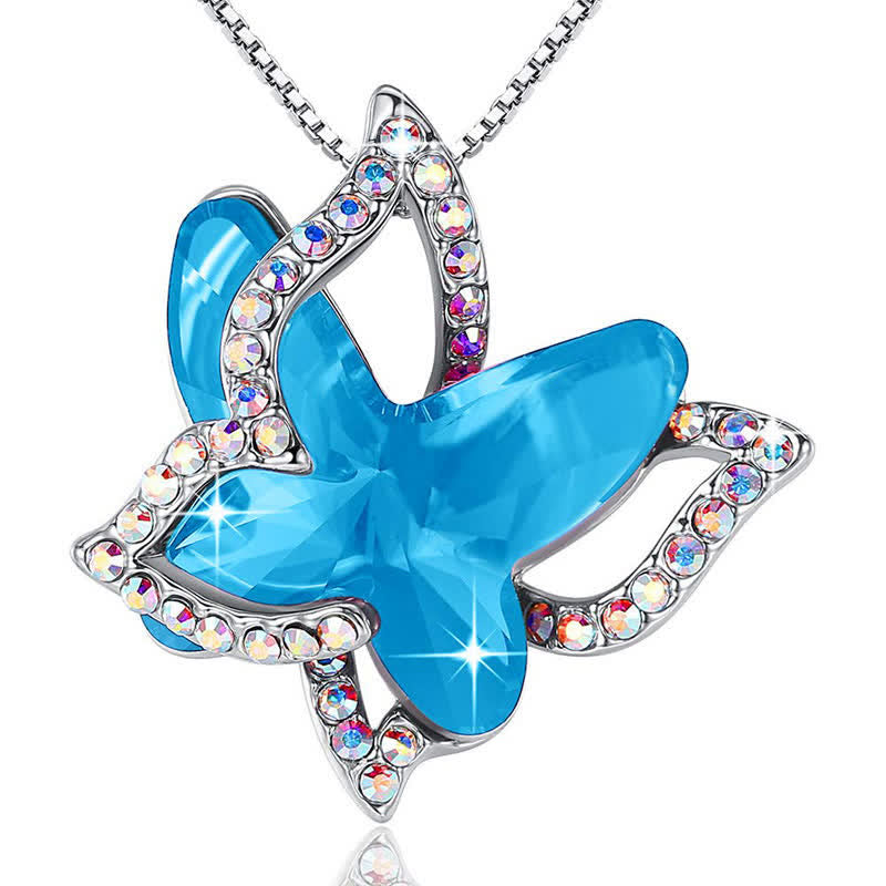 "Spread Your Wing" - Butterfly Birthstone Crystal Necklace