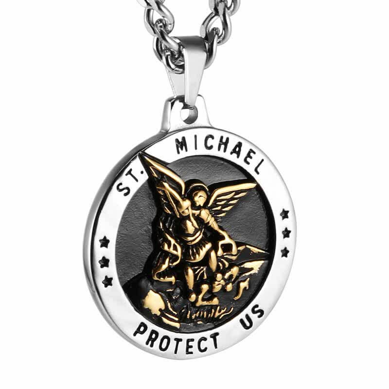 St Michael Catholic Medal Necklace