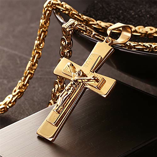 Men's Golden Cross Necklace