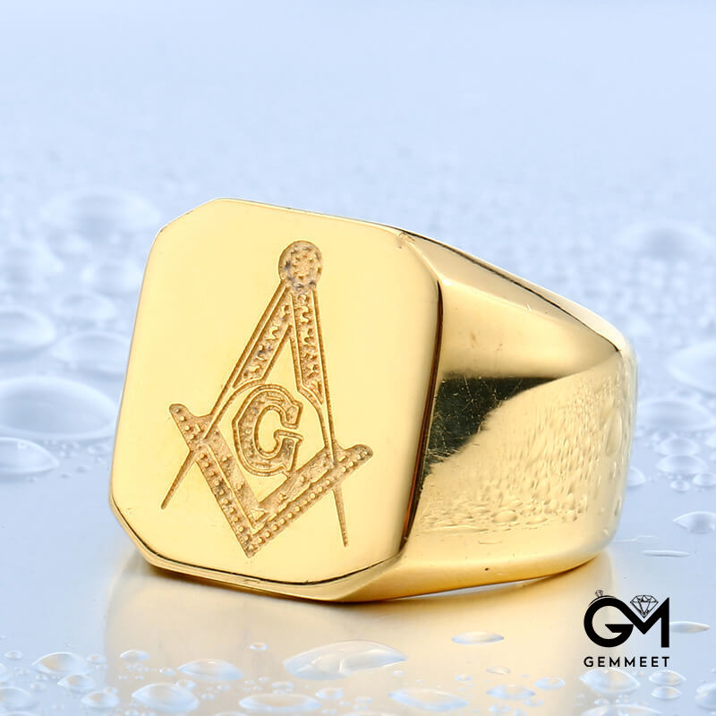 Stainless Steel Masonic Double-headed Eagle Ring