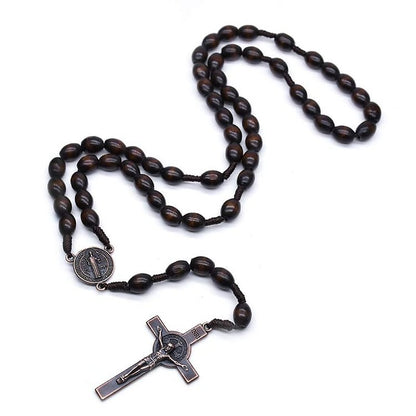 Tiger Eye Cross Symbol Necklace