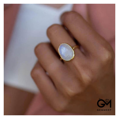 Simple and Elegant Moonstone Ring