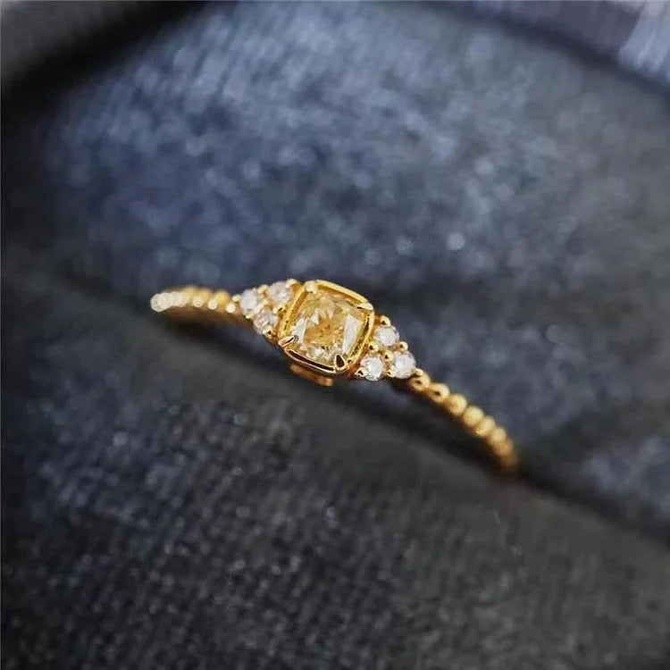 Delicate Natural Citrine Ring