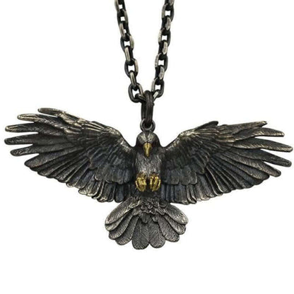 Men's Hip Hop Crow Winged Eagle Necklace