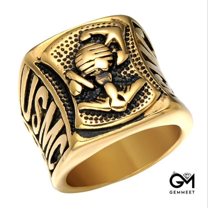 Vintage Anchor Alloy Men's Ring