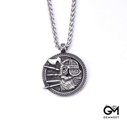 Stainless Steel Viking Odin Weapon Tree of Life Necklace