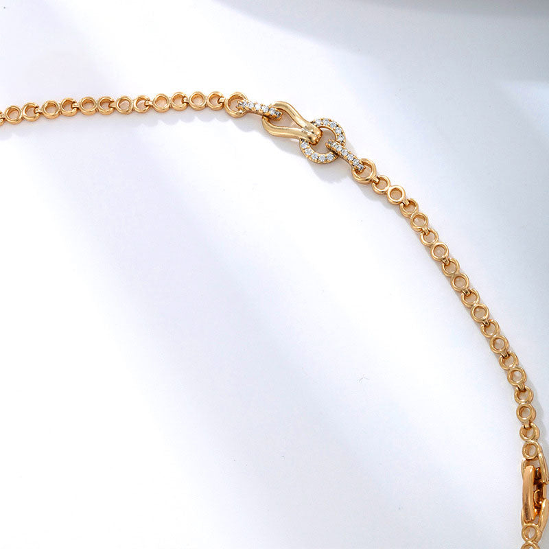 K-plated Gold Inlaid Zircon Bracelet for Women