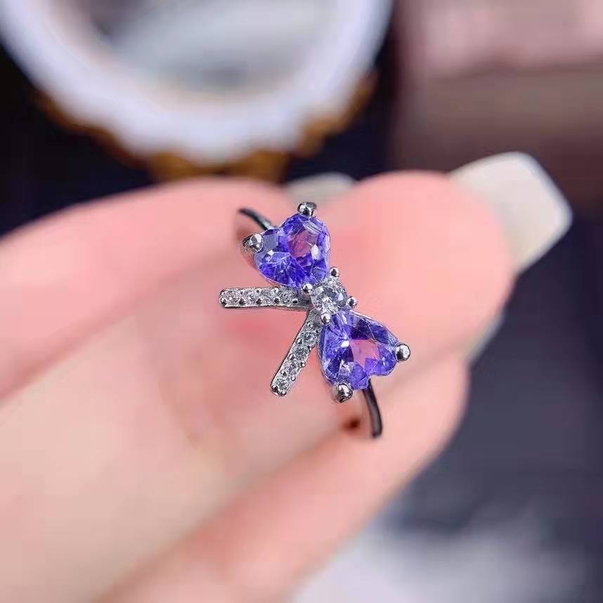 Tanzanite Bow Open Ring