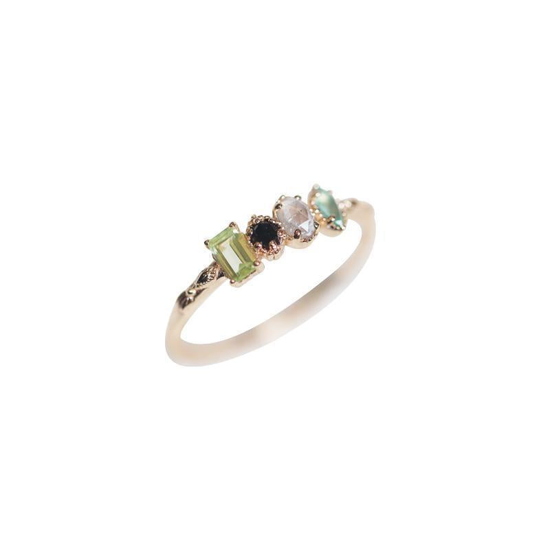 Exquisite Labradorite Crystal Adjustable Ring