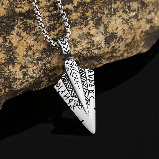 Spearhead Gunny Viking Arrow Necklace